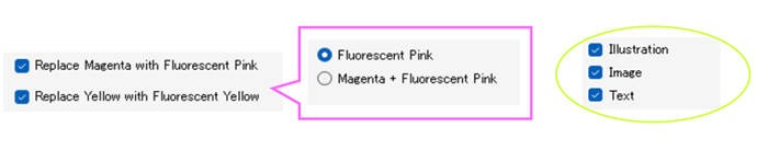 RasterLink8 Fluorescent color replacement